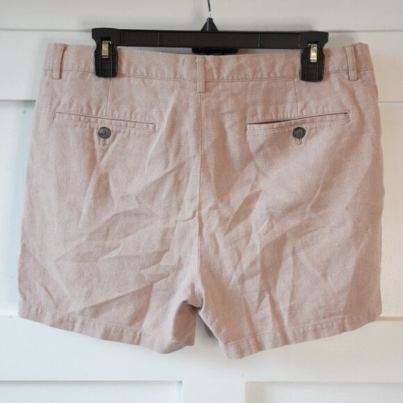 Club Monaco, Jax Fit, Slim-Fit Linen Blend Shorts, Khaki, Light Tan - Picture 3 of 6